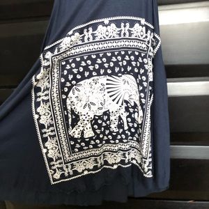 Elephant print tank top